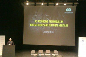 James presenting his paper at the eCult day