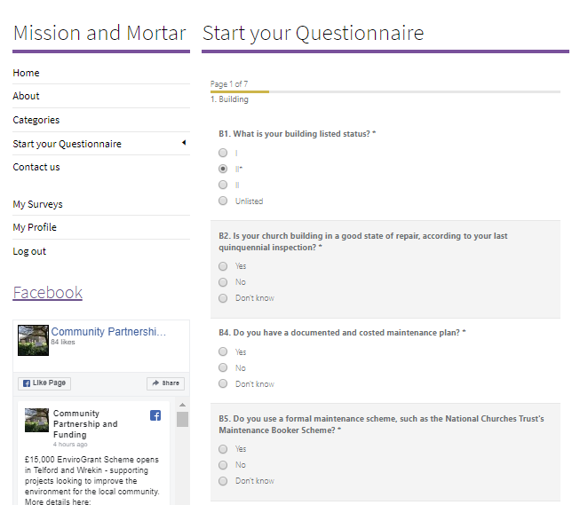 List of questions